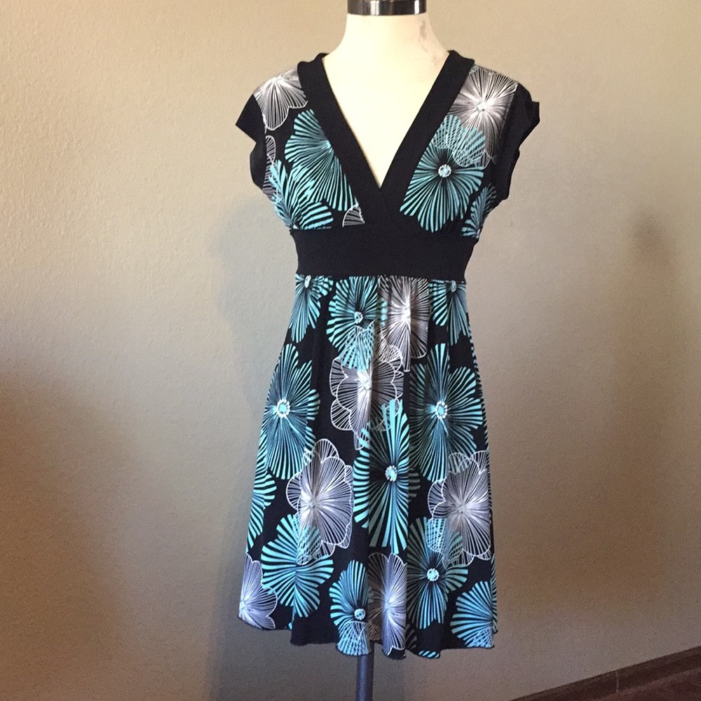 Black, White, and Turquoise Dress!